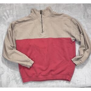 Tommy Bahama Original Island Sport 1/4 Zip Pullover Colorblock Sweatshirt M
